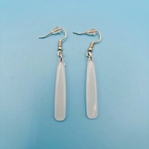 Elegant White Dangle Earrings